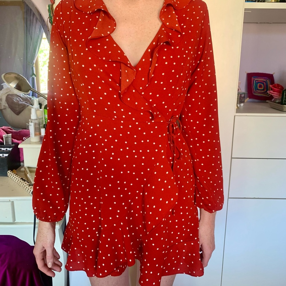 F21 Red Polka Dot Dress Dupe for Realisation Par!